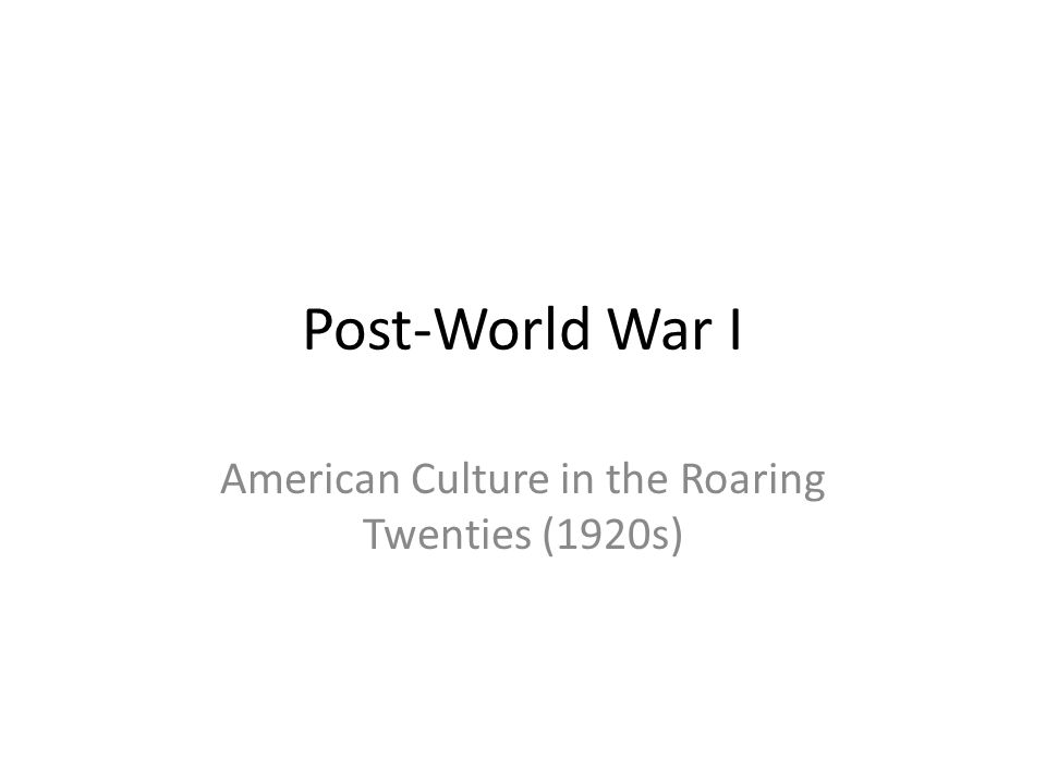 In What Ways Did World War One Impact American Society? Essay Sample